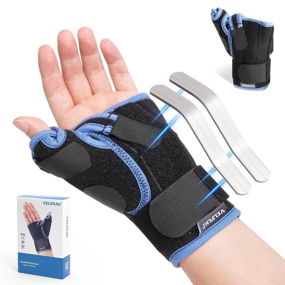 Velpeau Wrist Brace with Thumb Spica Splint for De Quervain's Tenosynovitis, Carpal Tunnel Pain, Stabilizer for Tendonitis, Arthritis, Sprains & Fracture Forearm Support Cast (Short, Left Hand -M)