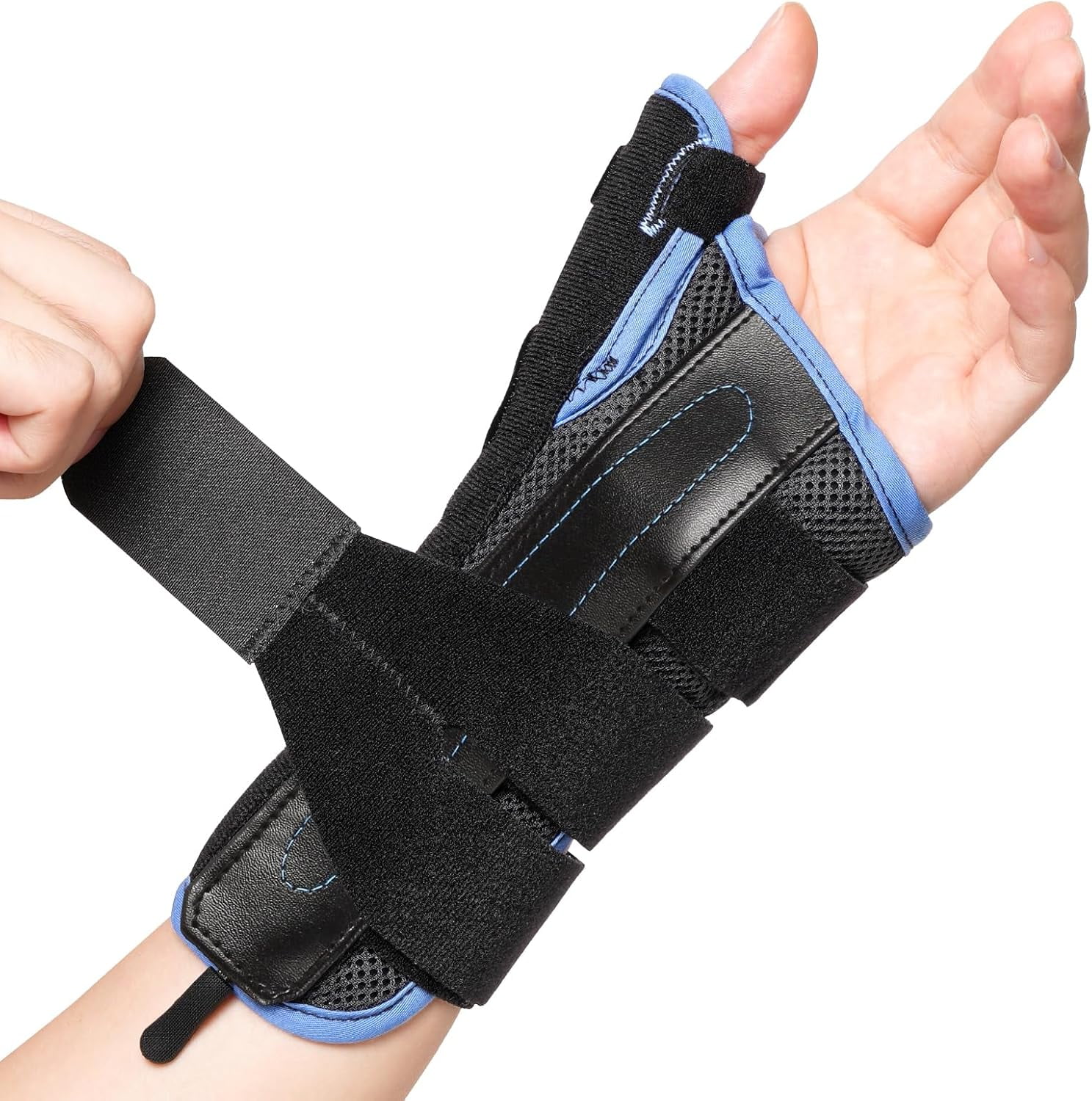 Velpeau Wrist Brace Thumb Spica Splint Support for De Quervain's Tenosynovitis, Carpal Tunnel Syndrome, Stabilizer for Arthritis, Tendonitis, Sprains, Sports Injuries Pain Relief (Left Hand-L)