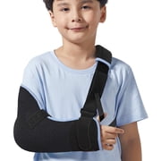 Velpeau kids arm sling, Lightweight Medical Sling with Adjustable Shoulder Strap,Shoulder Mesh Immobilizer Slings for Elbow Injury/Torn Rotator Cuff/Wrist Injury/Surgery, Comfort Version,XS,Left