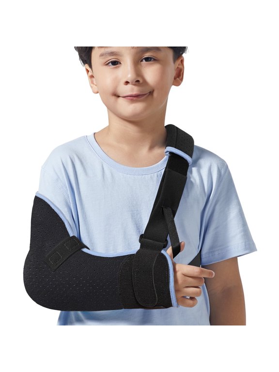 Pediatric Shoulder Immobilizer (2XS, Right) - Breathable Arm Support Sling with Adjustable Strap, Ideal for Post-Surgery Recovery