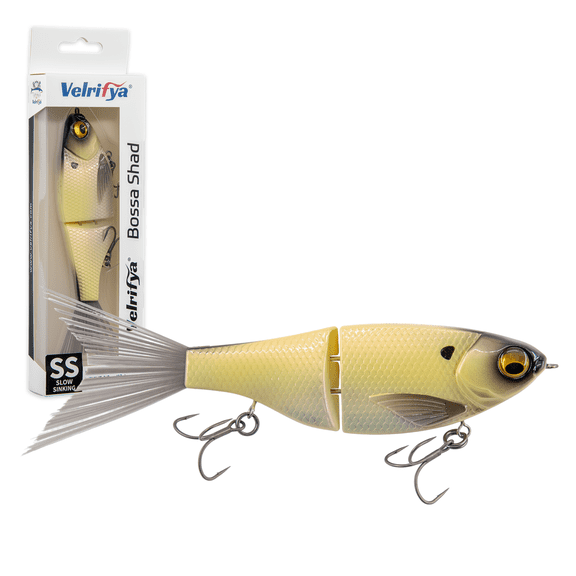 Velrifya Bossa Shad Multi‑Jointed Glide Bait, Slow Sinking Swim Fishing Lure for Bass