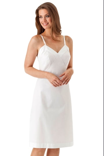 dress undergarment slip Modesty be darned! Women's sales are slipping These slips come with reversible front so you can choose from V Knee Length Full Length Slip