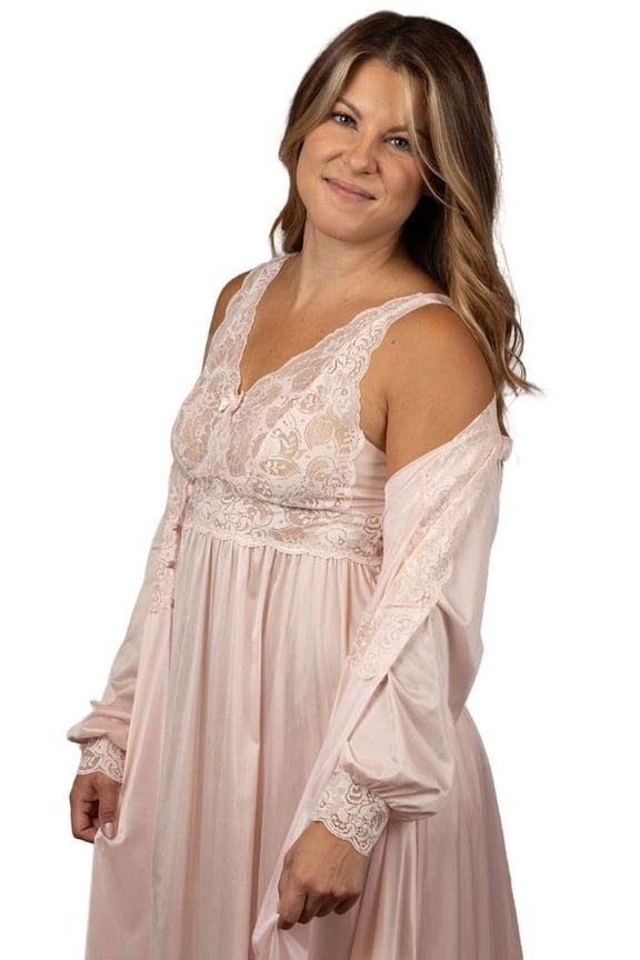 Shadowline Lingerie by Velrose Blush Peignoir Set 50737/50737X