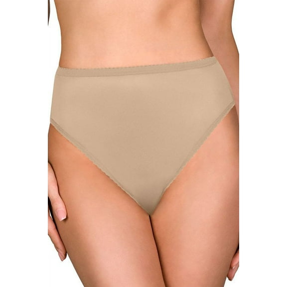 Velrose Lingerie Shadowline Panties-Hi Cut Nylon Brief, 3-Pack 17842/17842X-3PK