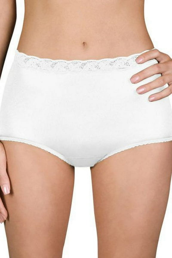 Shadowline Panties-Low Rise Nylon Brief, 3-Pack 17014/17014X-3PK