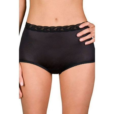 Velrose Lingerie Shadowline Panties-Low Rise Nylon Brief, 3-Pack 17014/17014X-3PK