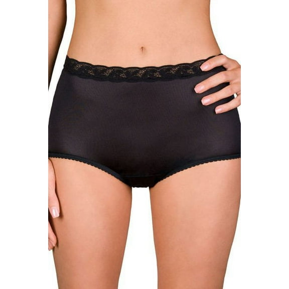 Velrose Lingerie Shadowline Panties-Low Rise Nylon Brief, 3-Pack 17014/17014X-3PK