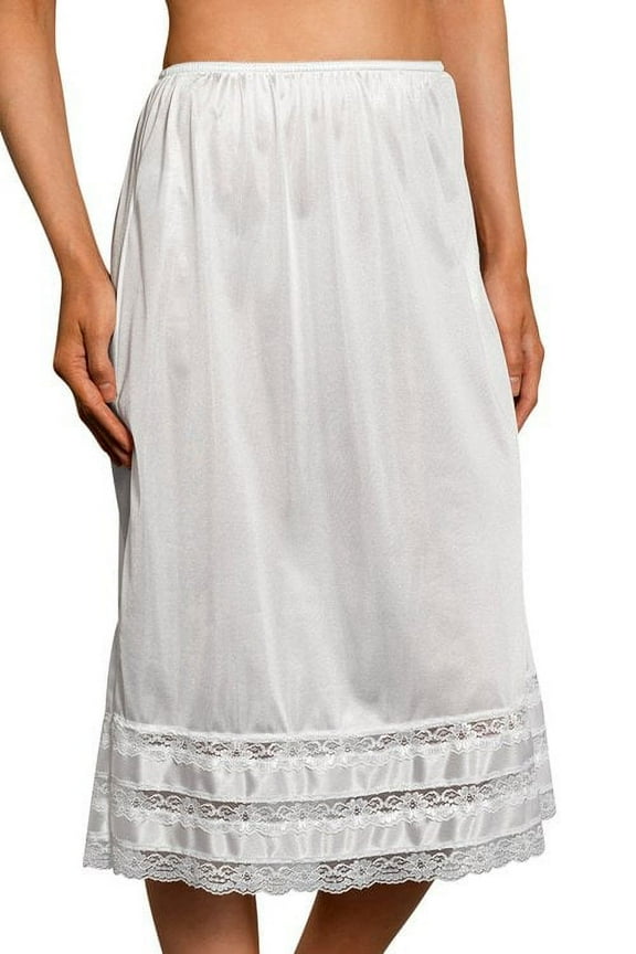 Velrose Women's Plus Snip-it 27 Inch Slip 2702X, White, 3X