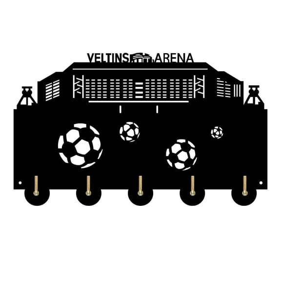 Veltins Arena City Attractions Household Decor Wooden Wall Hooks Wall Hanger Coat Rack Keys Bags Clothes Multi-Purpose Keys Handbags Hook Gift for Designer