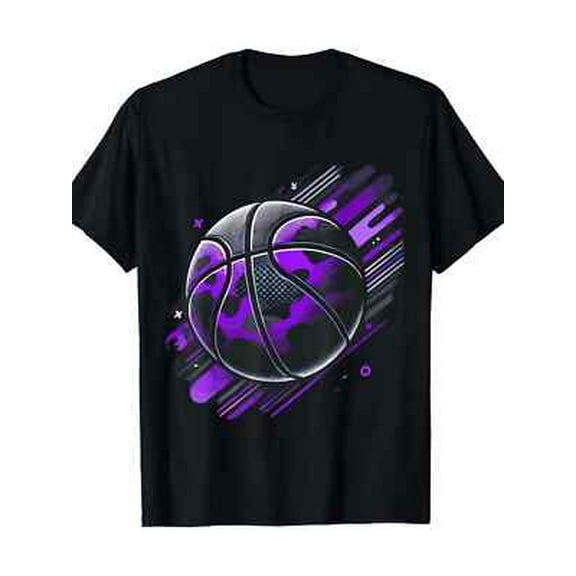 Velto 100% Cotton Men's Black Graphic T-Shirt | Casual Loose Fit with Purple & White All Size S-5XL