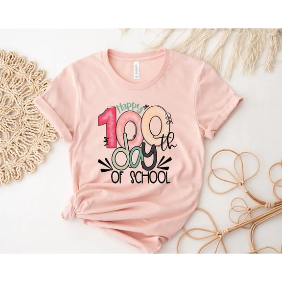 Velto 100 Days of School Shirt, 100 Day Shirt, 100th Day Of School Celebration, Student Shirt,Back to School Shirt, Gift For Teacher,Teacher Group All Size S-5XL