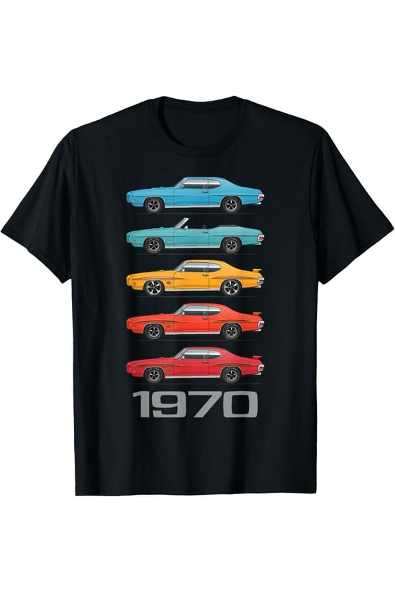 1970 70 GTO Classic Car Old School Muscle Car T-Shirt All Size S-5XL
