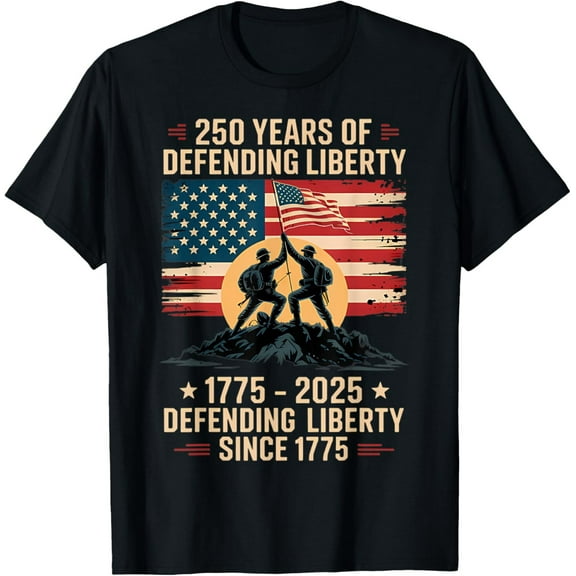 Velto 250th Anniversary America 250th Birthday US Flag 250 Years T-Shirt All Size S-5XL