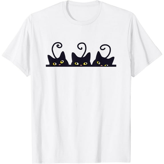 Velto 3 Black Cats Cat Lovers Design Women Men Girl Boy Cat T-Shirt All Size S-5XL
