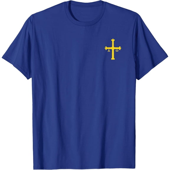 Velto ASTURIAS SPAIN FLAG VICTORY CROSS SYMBOL CRUZ DE LA VICTORIA T-Shirt All Size S-5XL
