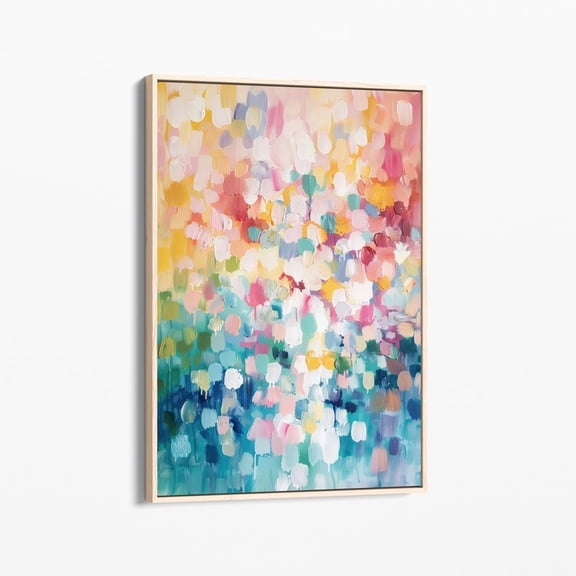 Velto Abstract Colorful Brush Strokes | On Stretched Canvas Print | Wall Art Minimalist Modern Living Room Home Decor | Acb5 Canvas, 12x16 UNFRAMED