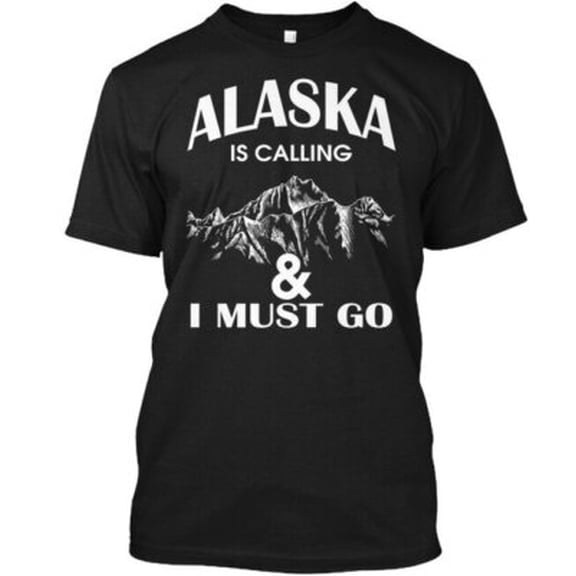 Velto Alaska Souvenir Calling T-Shirt Made in the USA All Size S-5XL