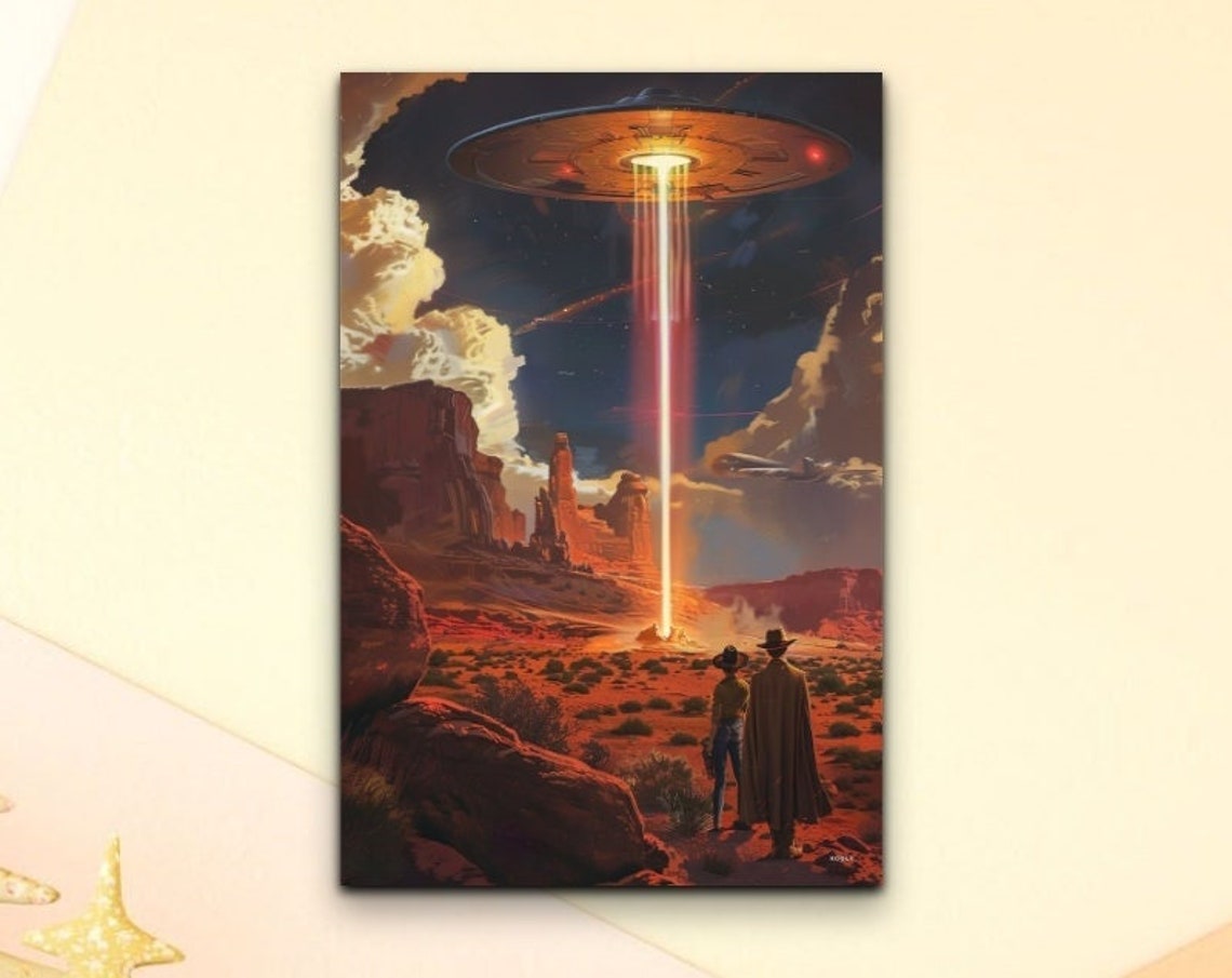 Alien A-Go-Go! Arizona State Novelty Spaceship Card – Roswell UFO Saucer