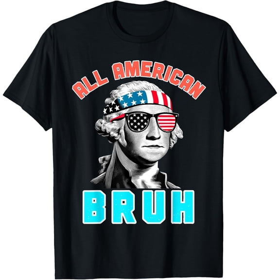 Velto All American Bruh Teen Boys 4th of July Patriotic T-Shirt All Size S-5XL