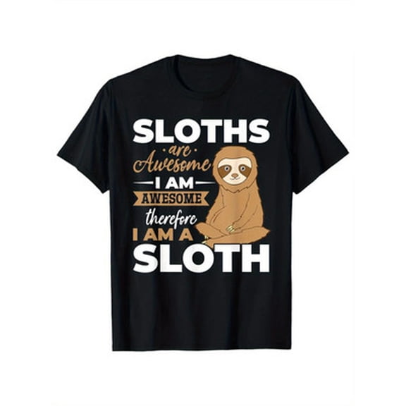 Velto All-Season Comfort, Men's Sloth Graphic Tee - Comfortable Cotton, Short Sleeve C All Size S-5XL