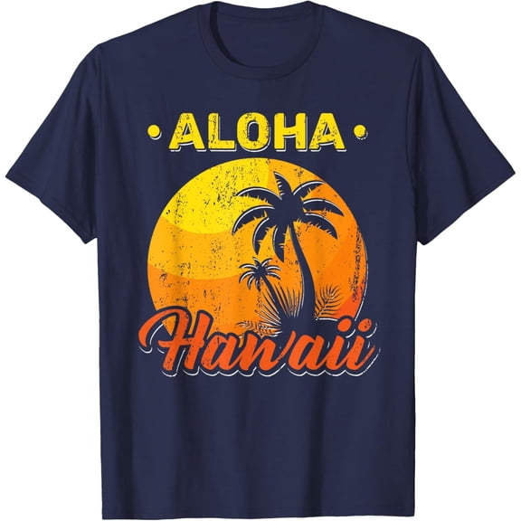 Velto Aloha Tropical Summer Hawaiian Beach Palm Trees Hawaii T-Shirt All Size S-5XL