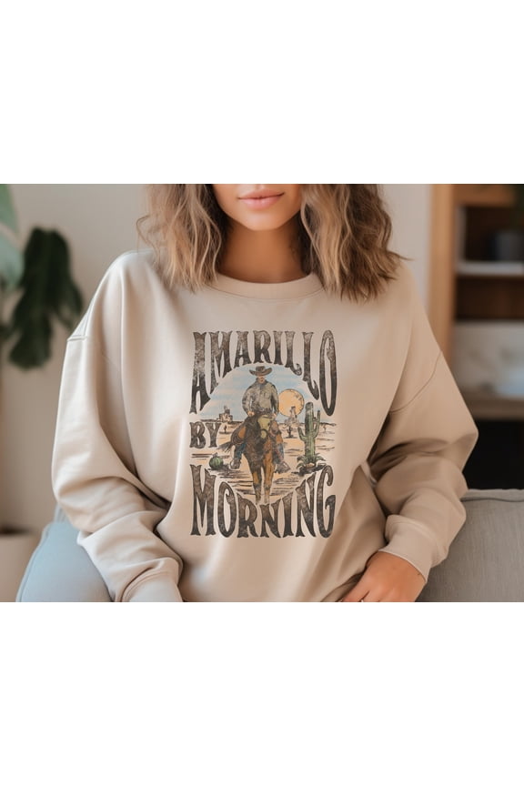 Amarillo By Morning Sweatshirt, Amarillo Sweater, Country Sweater, Texas Sweater,Country Music Sweater,Western Sweater,Country Music Sweater All Size S-3XL
