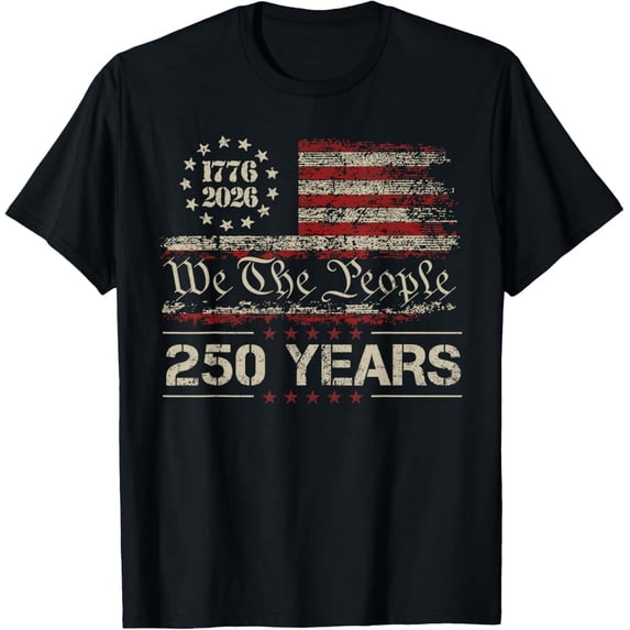 Velto American 250th Anniversary Celebration 250 Years USA Service T-Shirt All Size S-5XL