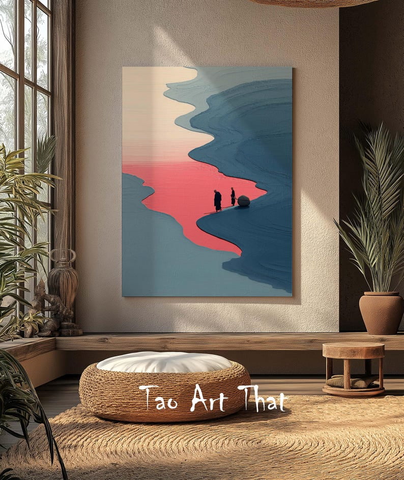 Velto Ancient Zen Koan Meditation Canvas Wall Art Minimalist Abstract ...