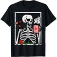 thumbnail image 1 of Velto Anti Valentines Day Skeleton Coffee Men Women T-Shirt All Size S-5XL, 1 of 5