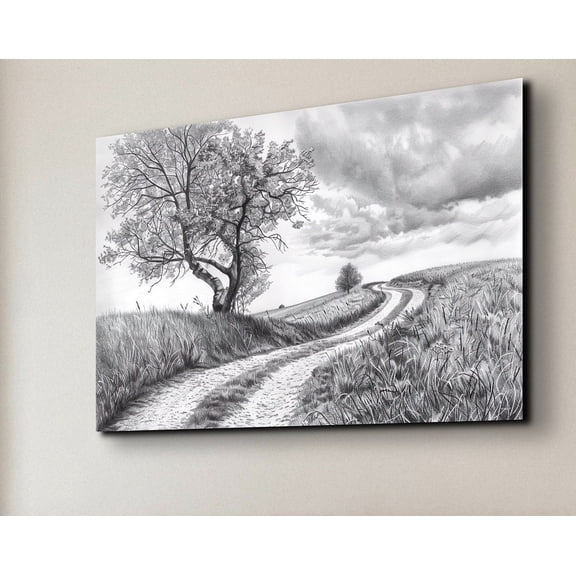 Velto Astronaut Canvas Wall Art Space Scene with Figures on Alien Planet Futuristic Vacation Landscape, SIZE 8x10 INCLUDE Pine Wood Frame 1.25-Inch