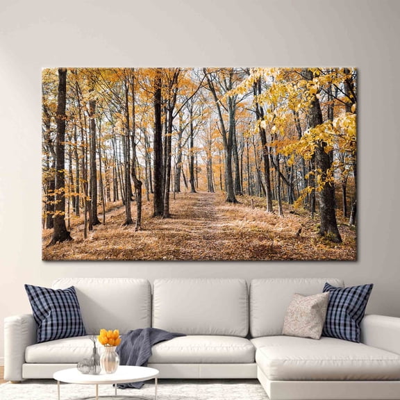 Velto Autumn View Wall Decor, View Canvas Art, Forest View Art, Forest Landscape Canvas Art, Forest Artwork, Autumn Landscape Artwork, 8x10 UNFRAMED