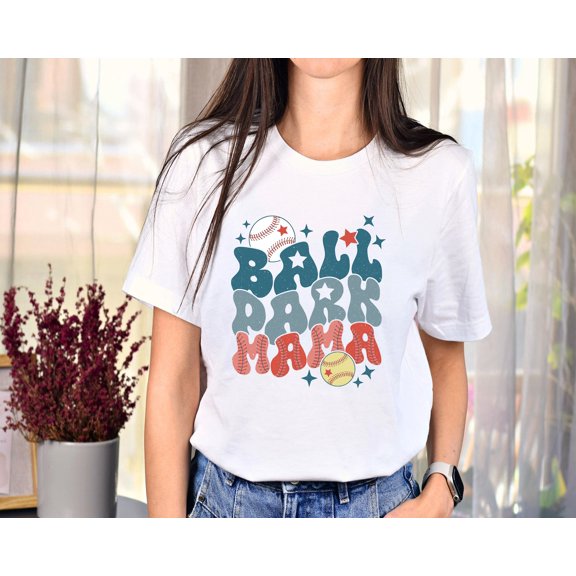 Velto Ballpark Mama Shirt, Baseball Mama Shirt, Softball Mama Shirt, Baseball and Softball Mom Shirt, Ballpark Mom T-shirt, Baseball Tee, Softball All Size S-5XL