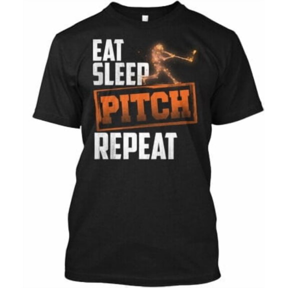 Velto Baseball Eat Sleep Repeat T-Shirt Made in the USA All Size S-5XL