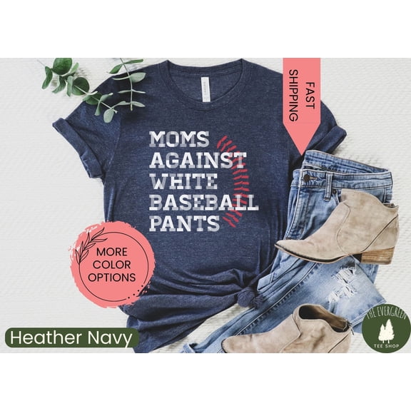 Velto Baseball Mom T-shirt, Game Day Inspired Apparel, Little League Outfit, Sports Fan Clothing for Moms Supporting Kids, Full Size S-5XL