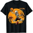 thumbnail image 1 of Velto Basketball Skeleton Spooky Boys Basketball Player T-Shirt All Size S-5XL, 1 of 5