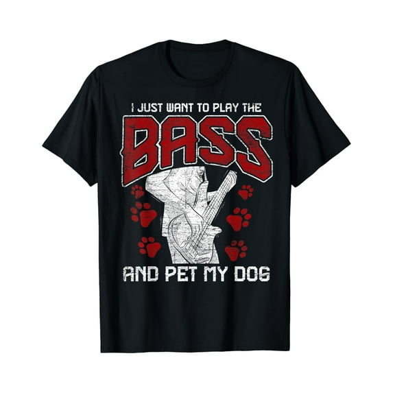 Velto Bass Guitar T-Shirt - Pet My Dog - Bassist Bass Guitarist All Size S-5XL
