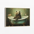 thumbnail image 1 of Velto Bear In The Bathtub Canvas Print | Bathroom Wall Art, Surreal Black Bear Canvas, Whimsy Animal Art, Dark Humor Bit2 Canvas, 12x18 UNFRAMED, 1 of 4
