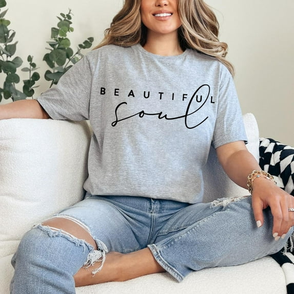 Velto Beautiful soul, Boho Inspirational Shirt, Positive Affirmations Shirt, Kindness Shirt, Hustle Shirt, Entrepreneur , Empowered Women Shirt All Size S-5XL