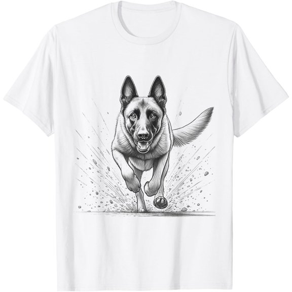 Velto Belgian Malinois Running Design For Dog Owner T-Shirt All Size S-5XL