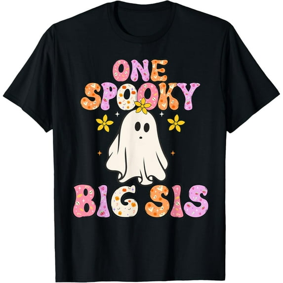 Velto Big Sister One Spooky Big sister Announcement T-Shirt All Size S-5XL