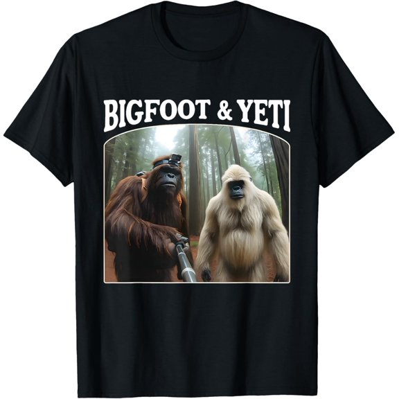 Velto Bigfoot & Yeti Sasquatch Bigfoot Vlogs for Hikers T-Shirt All Size S-5XL