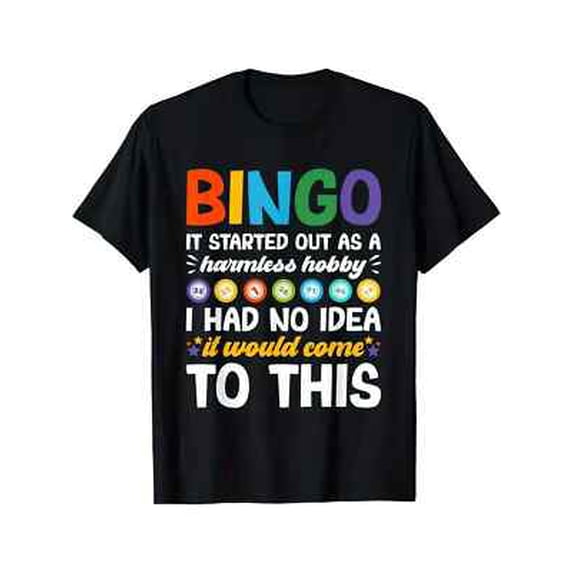 Velto Bingo Player Men's Black Cotton T-Shirt with Graphic Print All Size S-5XL