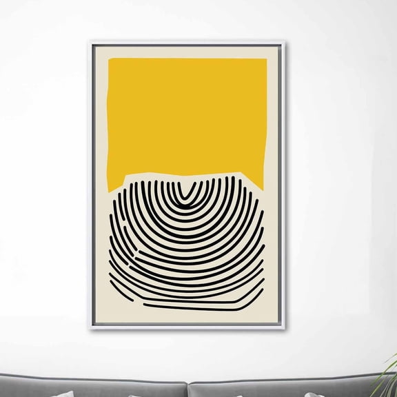 Velto Black And Yellow Canvas, Yellow Canvas Decor, Abstract Canvas, 12x16 UNFRAMED