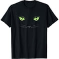 thumbnail image 1 of Velto Black Cat Green Eyes - Cat Face T-Shirt All Size S-5XL, 1 of 5