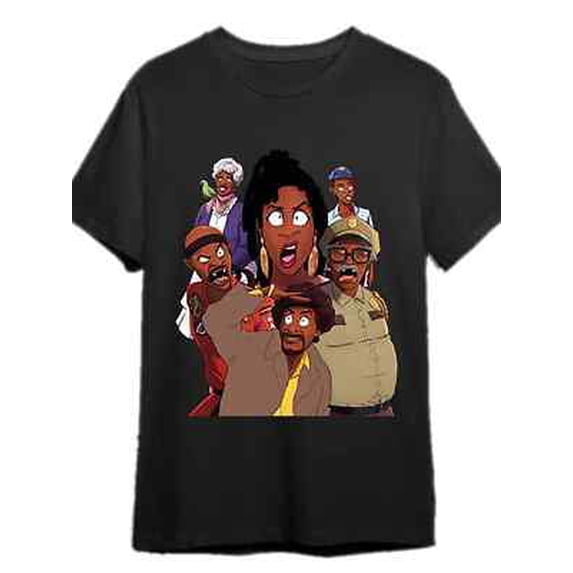 Velto Black Cotton Men's Graphic T-Shirt | Short Sleeve, Fun Cartoon Character Design, All Size S-5XL