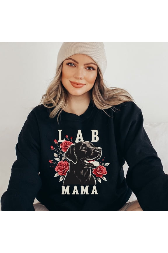 Black Labrador Retriever Sweatshirt, Labrador mom Sweatshirt, Lab mama tshirt, lab Lover Gift, Cute Black Lab Mom Dog T shirt Lab Pet All Size S-5XL