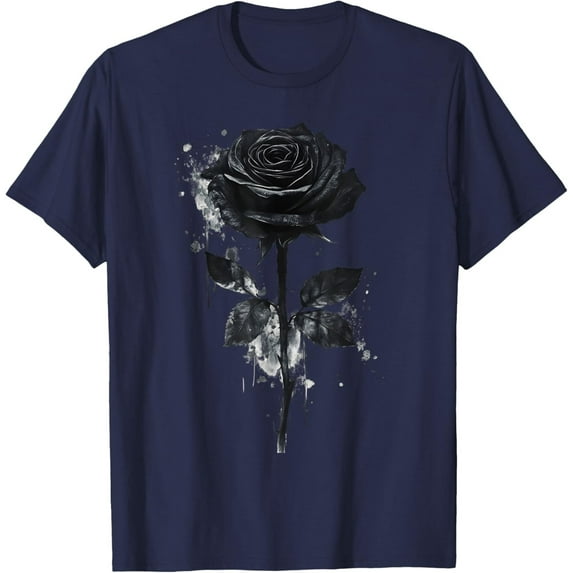 Velto Black Rose Flower Botanist Garden Flower Black Rose T-Shirt All Size S-5XL