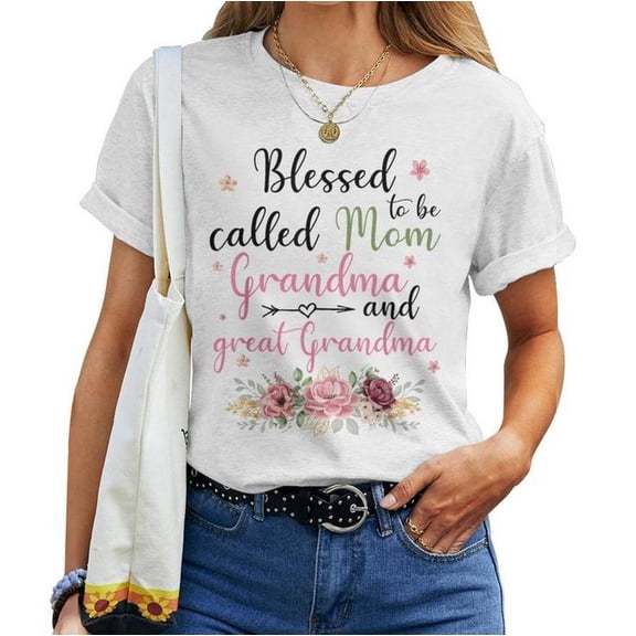Velto Blessed To Be Called Mom Grandma And Great Grandma T-shirt, Mothers Day Shirt All Size S-5XL