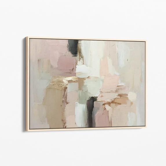 Velto Blush Pink Gold Canvas Print | Modern Minimalist Art | Contemporary Wall Decor | Neutral Wabi Sabi Wall Art | Japandi Abstract Art | Bpg4 Canvas, 12x16 UNFRAMED