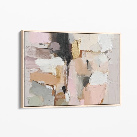 Velto Blush Pink Gold Canvas Print | Modern Minimalist Art | Contemporary Wall Decor | Neutral Wabi Sabi Wall Art | Japandi Abstract Art | Bpg6 Canvas, 8x10 UNFRAMED